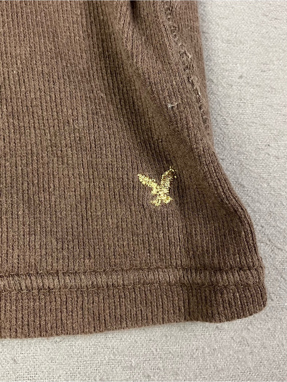 Vintage Y2K American Eagle Women’s Size XS Slim Henley Ribbed Short Sleeve Shirt - Picture 5 of 11